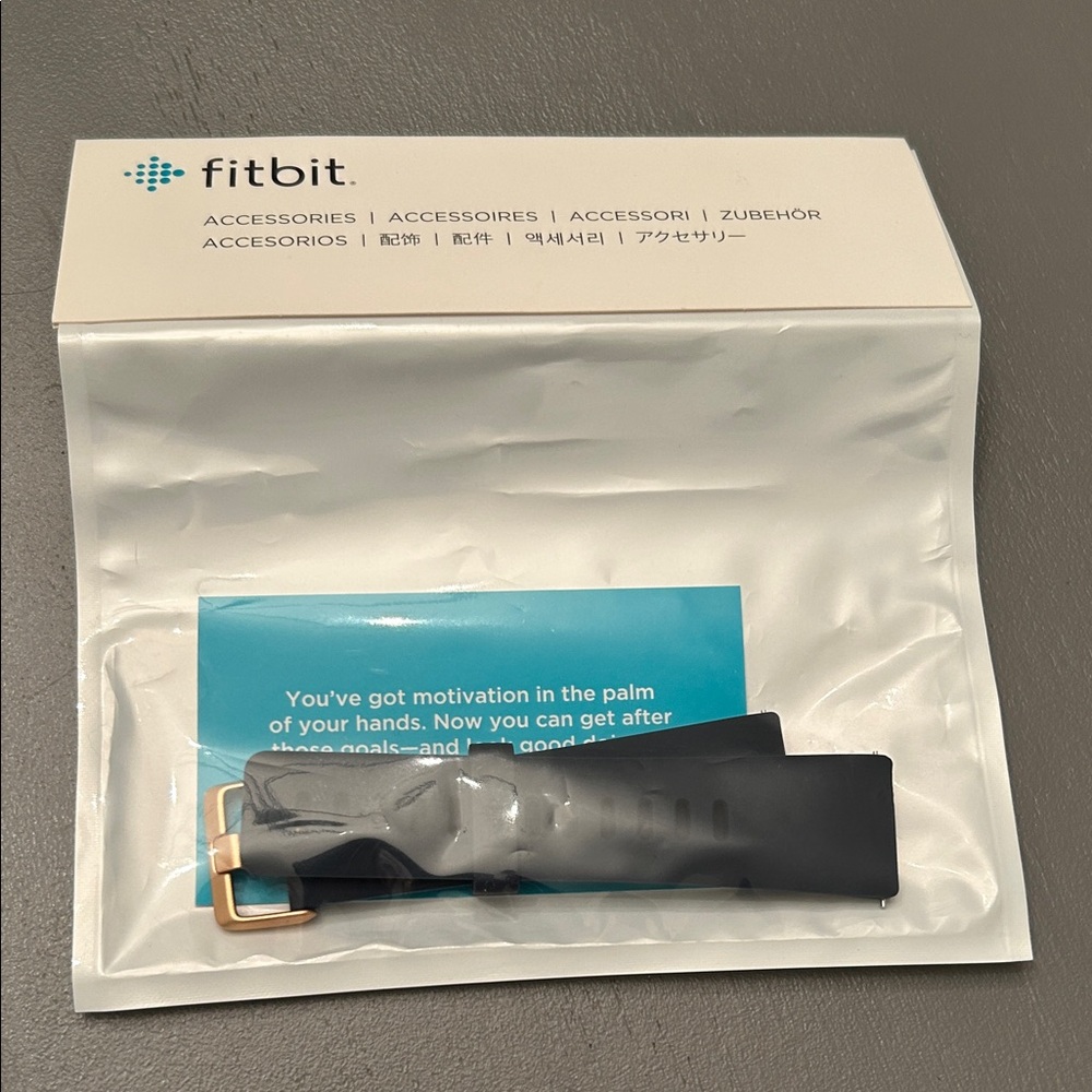 Fitbit Black Band with Gold Clasp